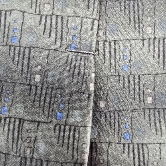 Mens Necktie Formal Suit 57"Lx4" Black Brown Striped Tie Vintage - Picture 5 of 6